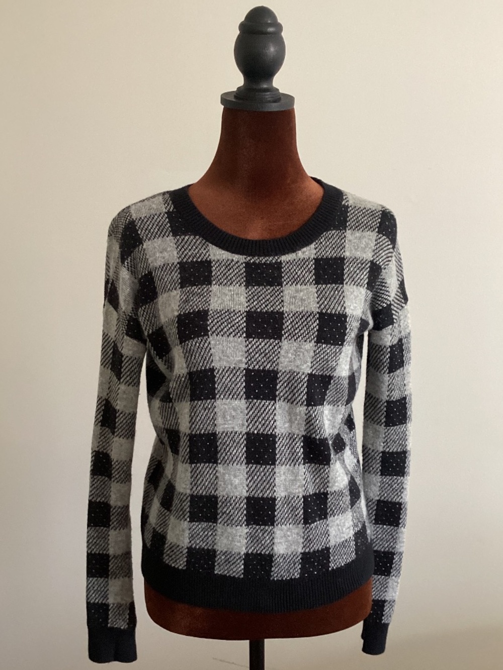 Dynamite checkered/plaid long sleeve sweater
